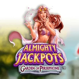 Almighty Jackpots: Garden of Persephone slot logo by Novomatic at Wolf Casino