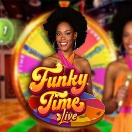 Funky Time slot logo by Evolution at Wolf Casino