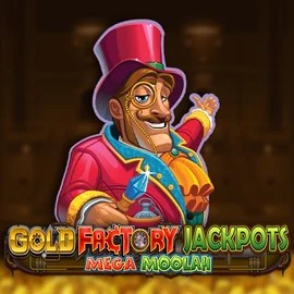 Official Jackpots logo: Gold Factory Jackpots Mega Moolah by Aurum Signature Studios at Wolf Casino