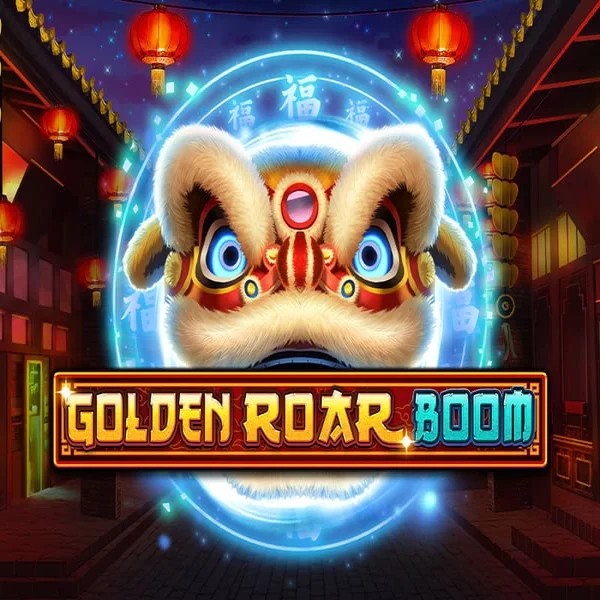 Golden Roar BOOM slot visual from Greentube available on wolfcasino.net