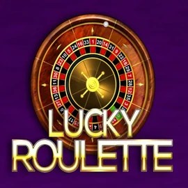 Lucky Roulette slot logo by Belatra Games at Wolf Casino