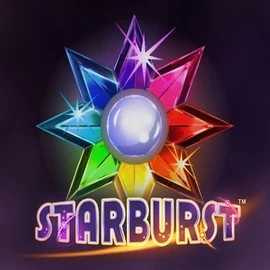 Starburst game by NetEnt – logo hosted on Wolf Casino