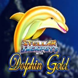 Dolphin Gold with Stellar Jackpots logo – Jackpots by Lightning Box Game at Wolf Casino