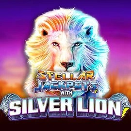 Stellar Jackpots with Silver Lion slot visual from Lightning Box Game available on wolfcasino.net