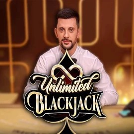 Unlimited Blackjack online game logo by Ezugi on wolfcasino.net