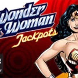 Wonder Woman Jackpots slot logo by Amaya at Wolf Casino